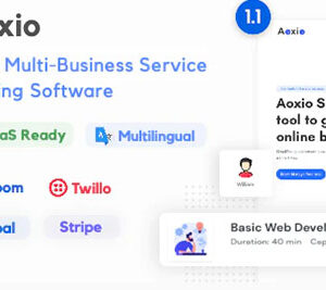 AOXIO 1.1 NULLED - SCRIPT FOR BOOKING MULTI-BUSINESS SAAS SERVICES