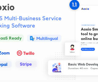 AOXIO 1.1 NULLED - SCRIPT FOR BOOKING MULTI-BUSINESS SAAS SERVICES