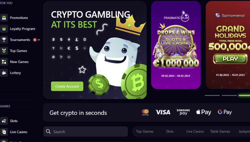 Descargue o script de Bitcoin crypto Casino bets.io